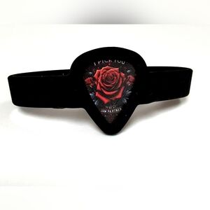 "I Pick You To Be My Jam Partner" Silicone Guitar Pick Holder Bracelet